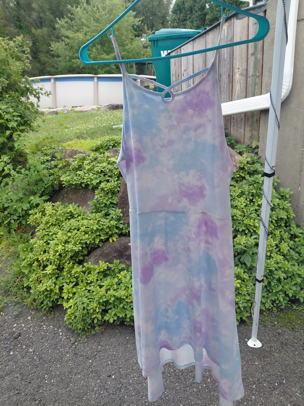 New Children's Place Pastel Tie-Dye Slip Dress in Blue and Purple